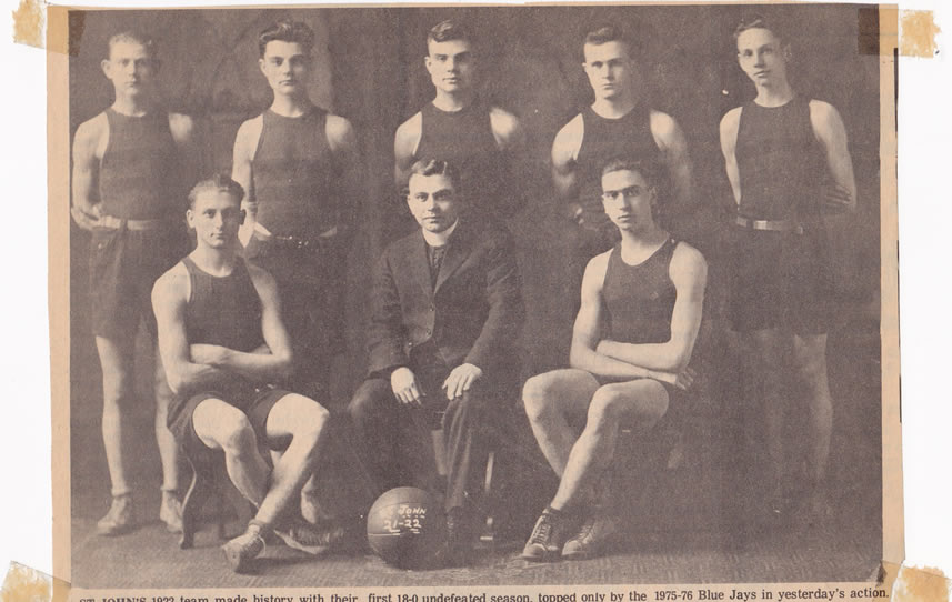 1921-22 Delphos St. John's Boys Basketball Team Picture
