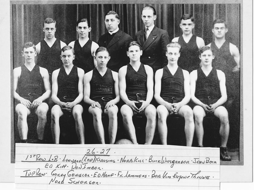 1926-27 Delphos St. John's Boys Basketball Team Picture