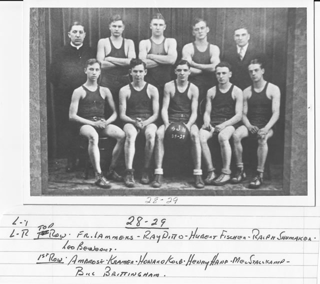 1928-29 Delphos St. John's Boys Basketball Team Picture