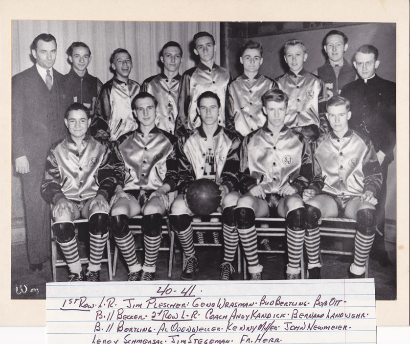 1940-41 Delphos St. John's Boys Basketball Team Picture