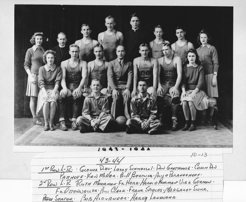 1943-44 Delphos St. John's Boys Basketball Team Picture