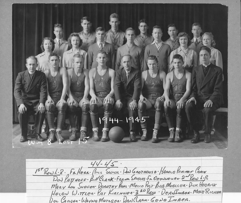1944-45 Delphos St. John's Boys Basketball Team Picture