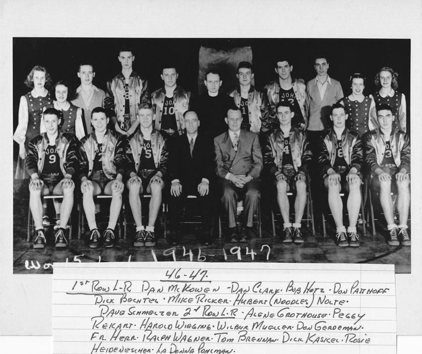 1946-47 Delphos St. John's Boys Basketball Team Picture