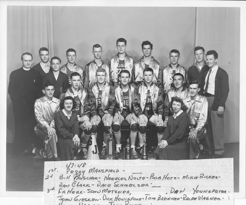 1947-48 Delphos St. John's Boys Basketball Team Picture