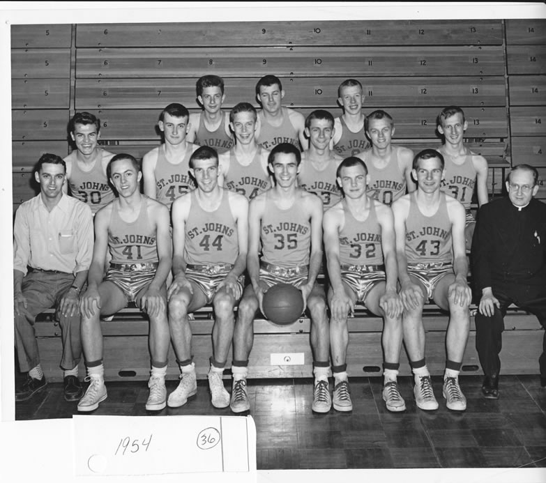 1953-54 Delphos St. John's Boys Basketball Team Picture