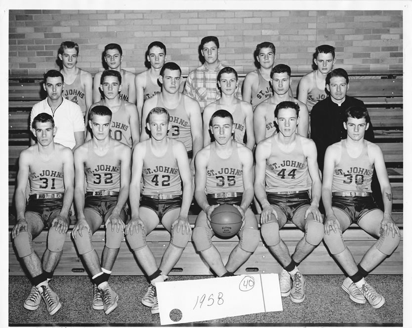 1957-58 Delphos St. John's Boys Basketball Team Picture