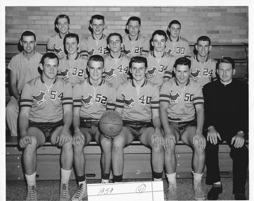1958-59 Delphos St. John's Boys Basketball Team Picture