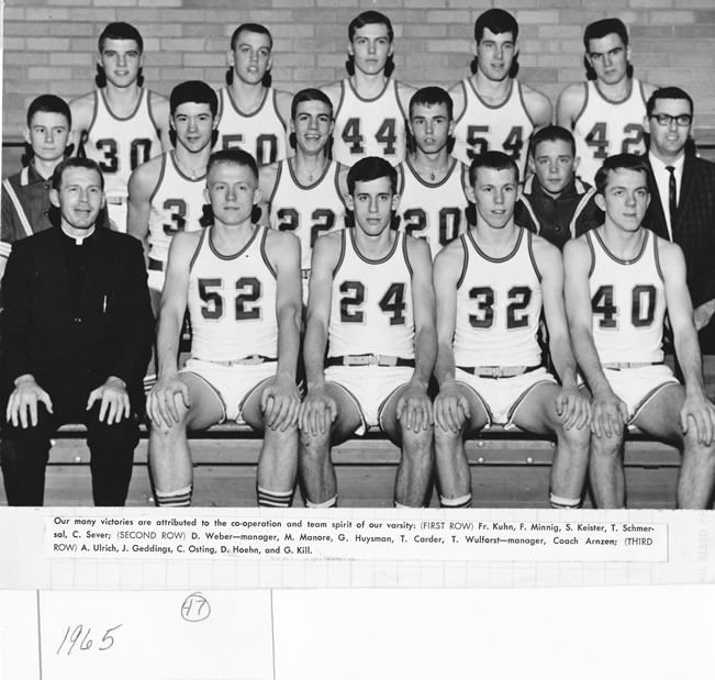 1964-65 Delphos St. John's Boys Basketball Team Picture