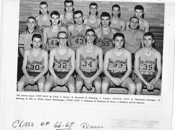 1966-67 Delphos St. John's Boys Basketball Team Picture