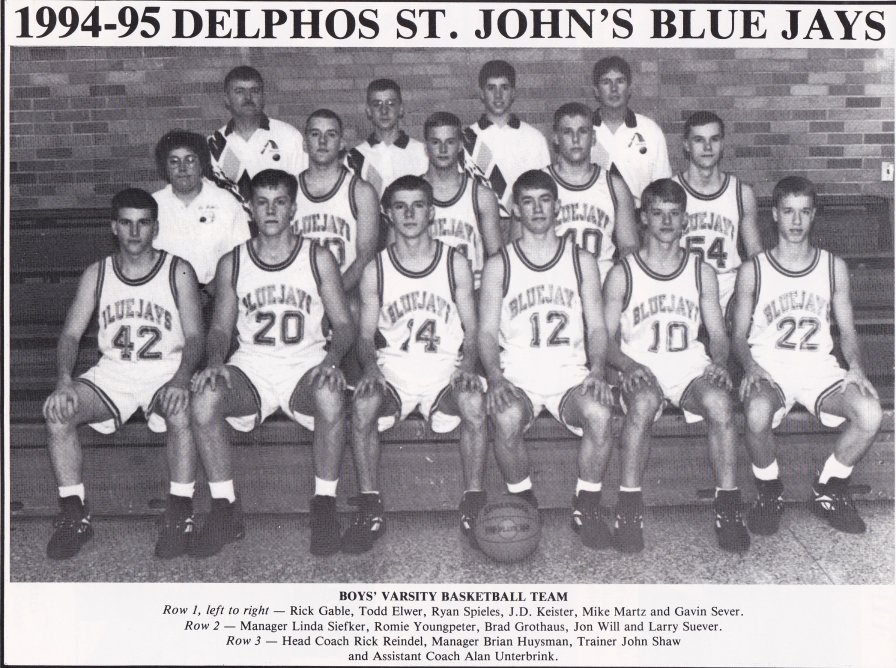 1994-95 Delphos St. John's Boys Basketball Team Picture