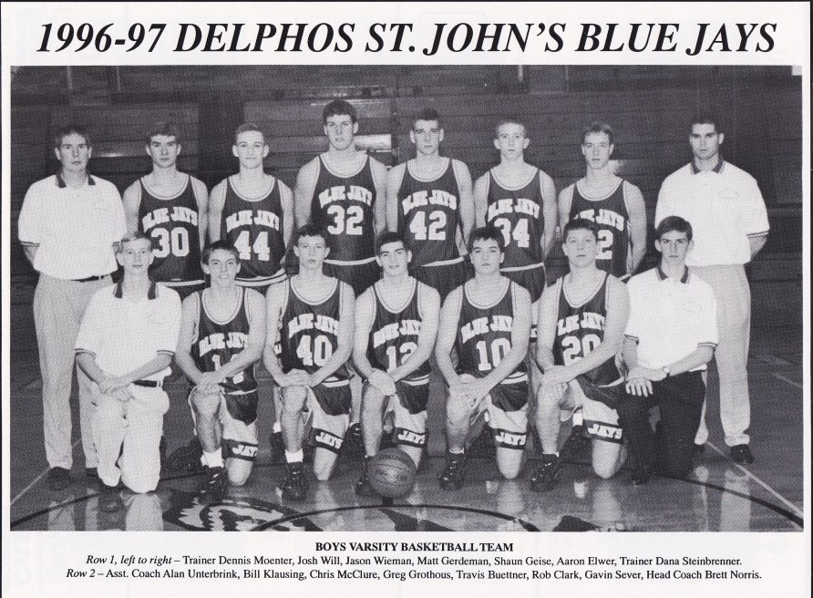1996-97 Delphos St. John's Boys Basketball Team Picture