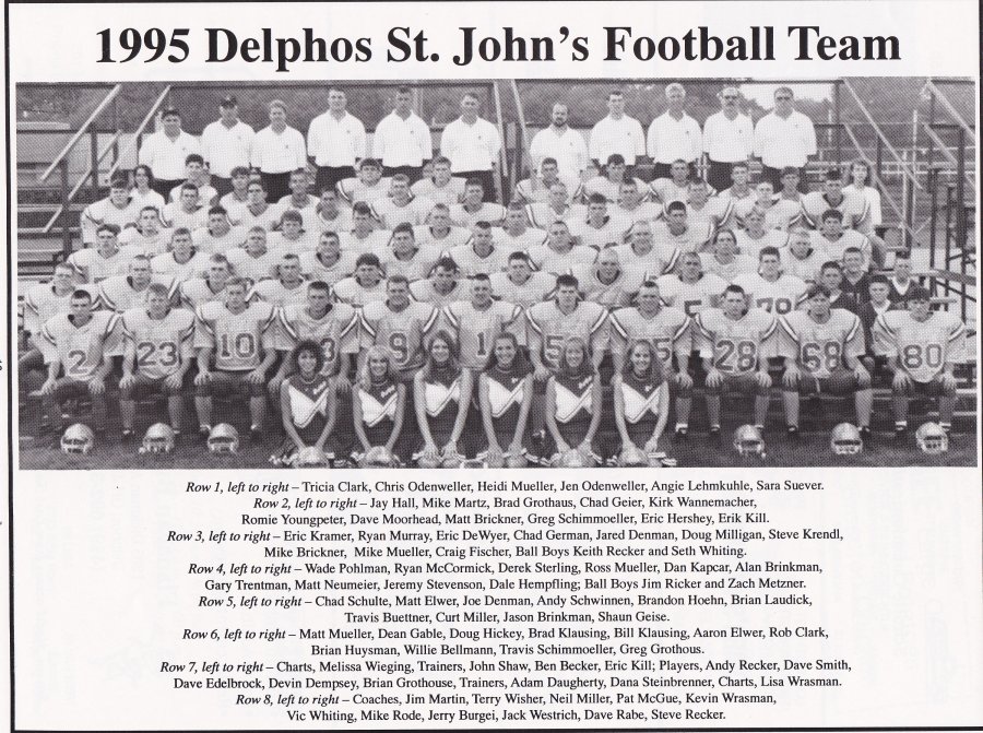  Delphos St. John's Football Team Picture