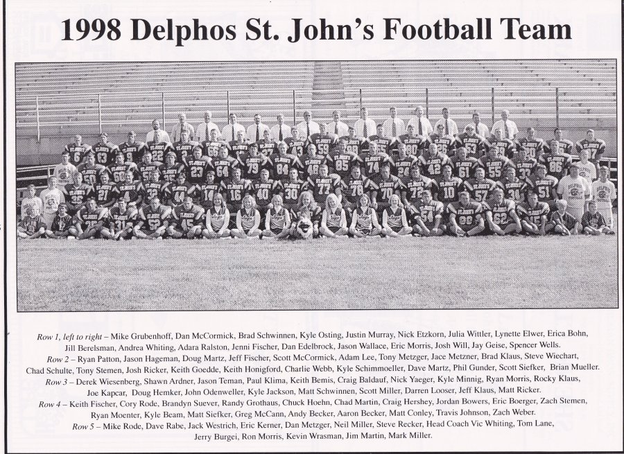  Delphos St. John's Football Team Picture