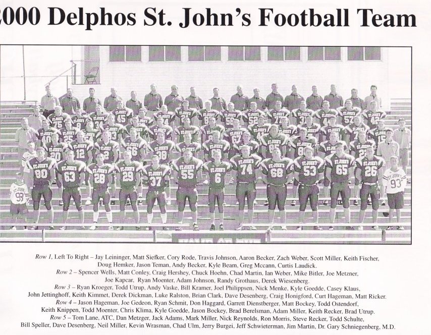  Delphos St. John's Football Team Picture
