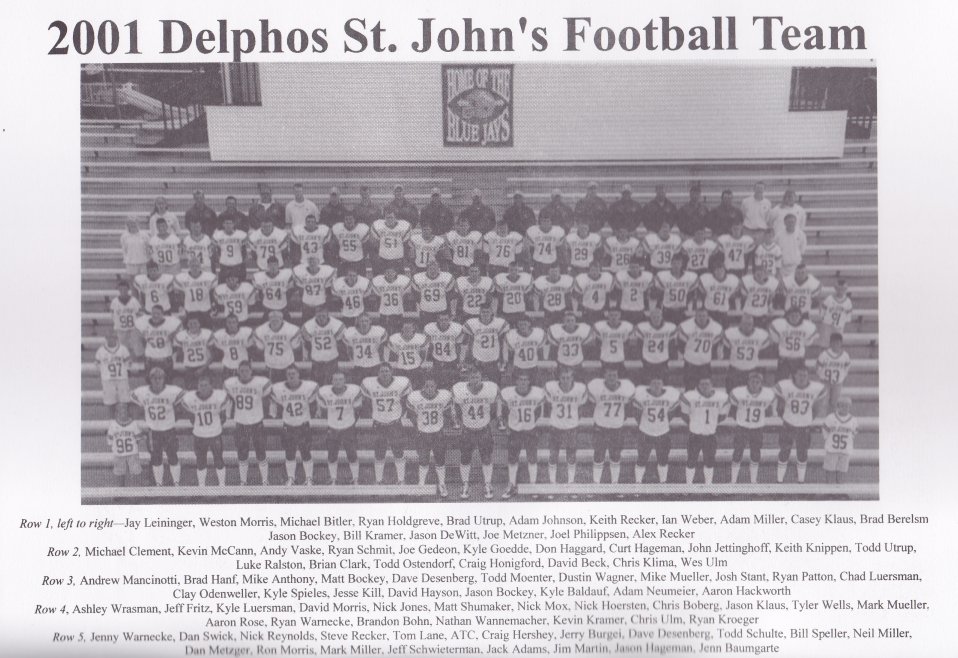  Delphos St. John's Football Team Picture